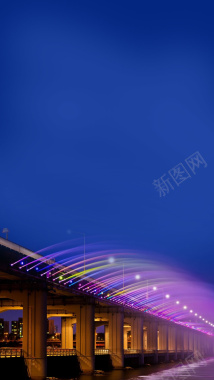 韩国首尔夜景风光摄影图片