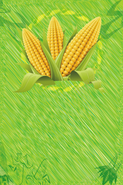 绿色圆圈中的玉米背景背景