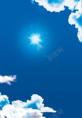 蓝天下的白云背景摄影图片