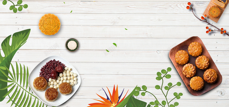 中秋节月饼促销背景背景