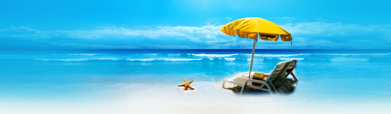 夏日海滩度假广告摄影图片