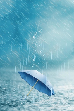 传统二十四节气雨水海报背景背景