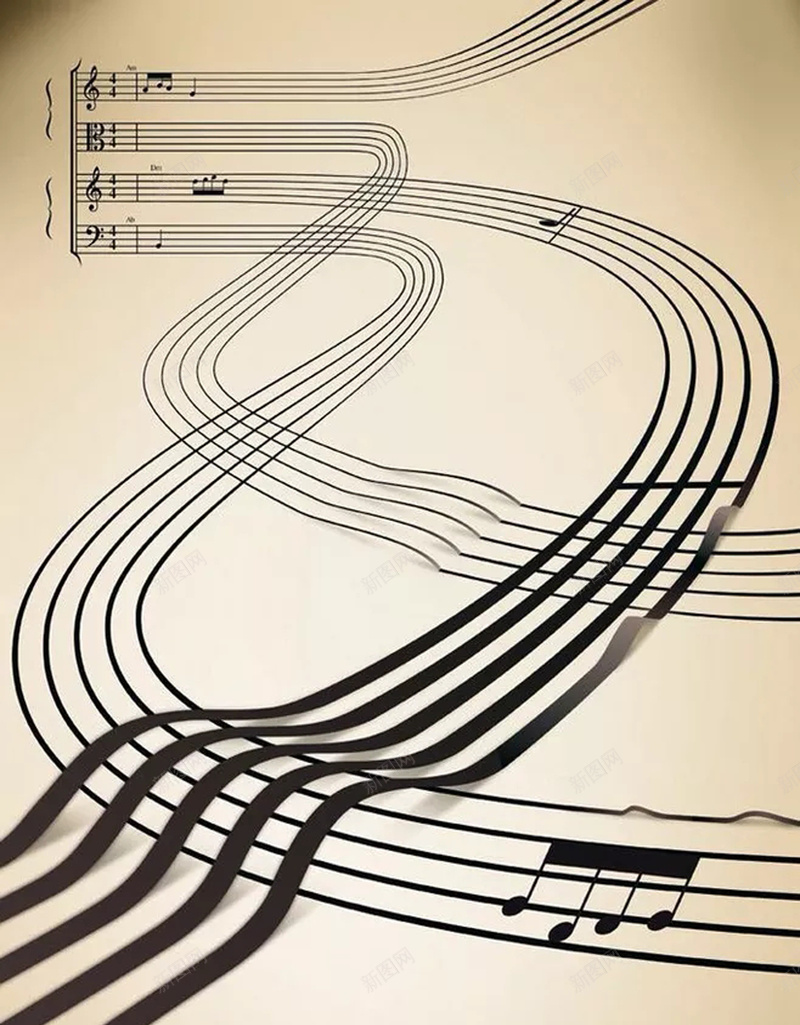 夏季音乐节海报jpg设计背景_88icon https://88icon.com 优美 复古 夏季 波浪 线条 线谱 钢琴 音乐 音乐节 音符