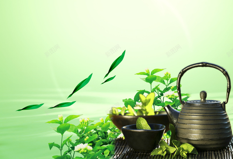 茶海报背景psd设计背景_88icon https://88icon.com 广告牌 海报 白色 背景 茶树 茶海报