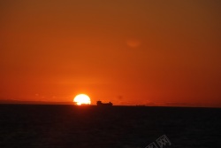 海边黄昏白沙门公园夏天的夕阳高清图片