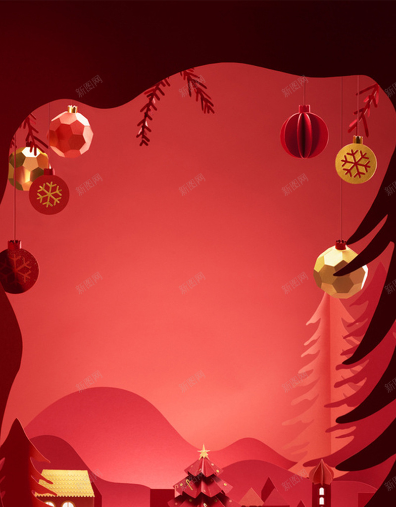 狂欢红色圣诞节H5图jpg设计背景_88icon https://88icon.com 圣诞节 梦幻 浪漫 激情 狂欢 狂欢圣诞节H5素材 礼物 红色