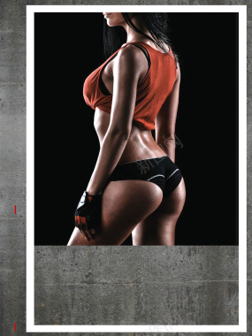 美式健身马甲线减肥健身腹肌健身工作室海报背景