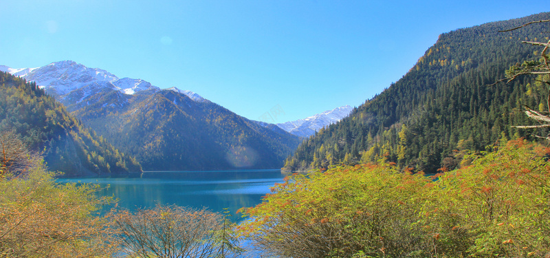 九寨沟山川河流美景摄影图片