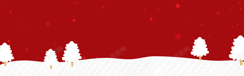 红色简约圣诞节banner背景