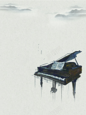 钢琴乐器艺术辅导班招生培训海报背景背景