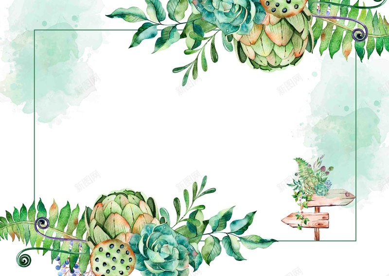 森系清新婚礼请柬背景模板psd设计背景_88icon https://88icon.com 创意 婚礼 手绘 春天 森系 海报 清新 简约 背景 请柬 邀请函