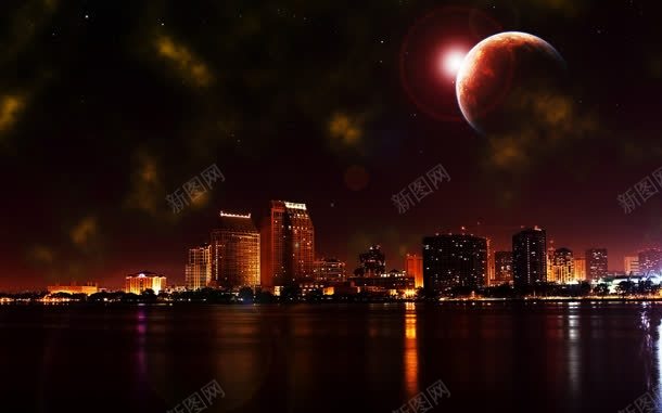 血夜下的都市海报背景jpg设计背景_88icon https://88icon.com 海报 背景 都市
