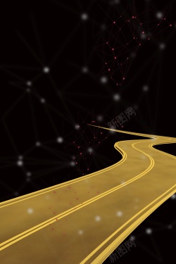 线条奔跑的人大气黑金奔跑在路上高清图片