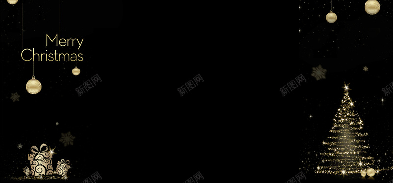 圣诞节背景banner装饰jpg设计背景_88icon https://88icon.com 吊球 圣诞树 圣诞节 海报banner 礼物盒 背景banner装饰 节日装饰 金色