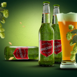 黄色啤酒瓶啤酒啤酒瓶啤酒杯背景图高清图片