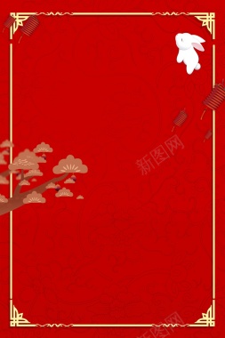中秋节红色展板背景背景