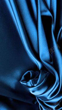 蓝色丝绸H5背景背景