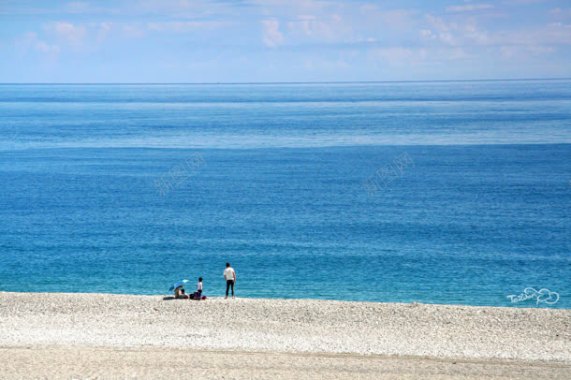 蓝色大海美丽海滩背景
