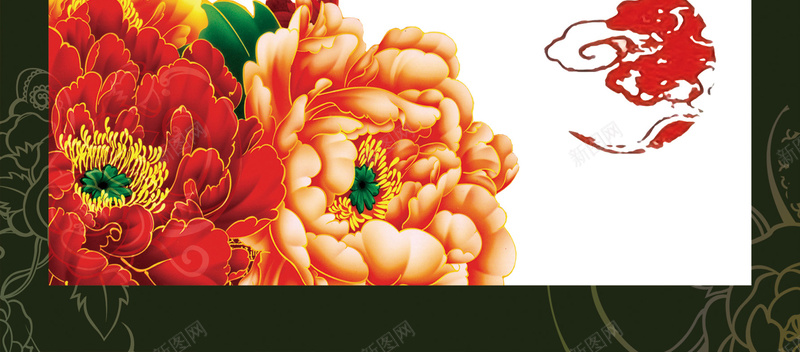 中国风鲜花背景psd设计背景_88icon https://88icon.com 中国风鲜花背景 底纹 纹理 花纹 质感 龙腾