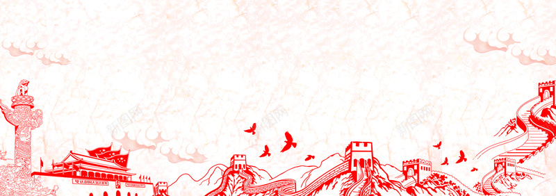八一建军节手绘红色背景背景