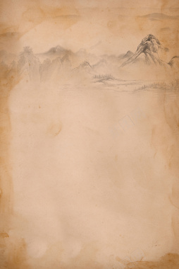 中国水墨风纹理羊皮纸纸张背景背景
