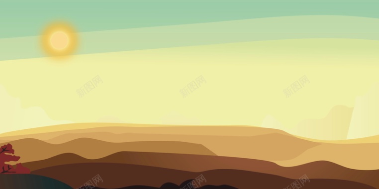 简约大气干旱沙漠背景模板背景