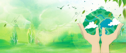 低碳新生活保护环境人人有责文艺绿色banner高清图片