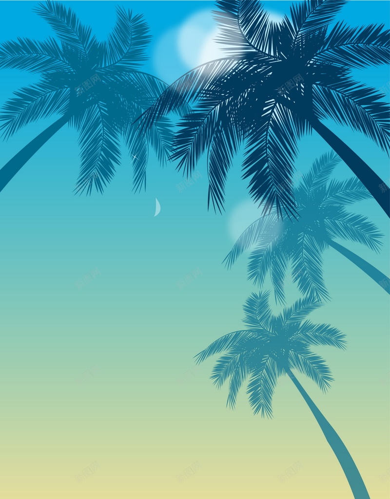 沙滩椰树背景jpg设计背景_88icon https://88icon.com 初夏 夏季 手绘 树木 椰树 沙滩 海南 海报 海滩