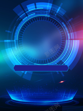 蓝色科技未来人工工智能科学背景