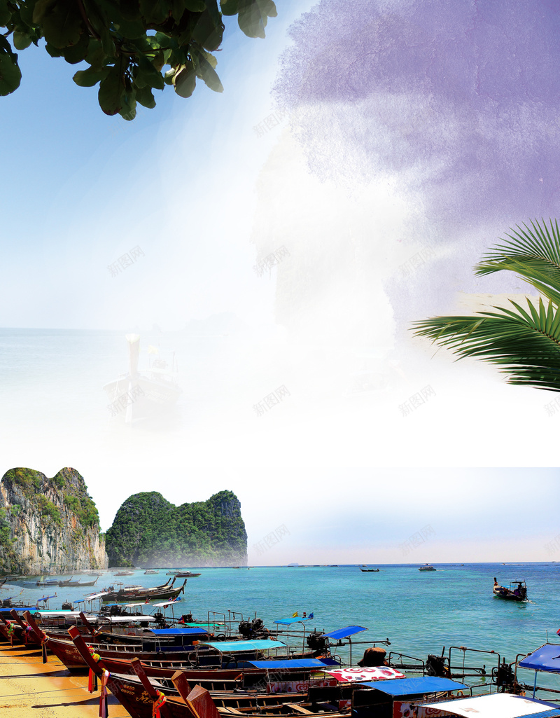 泰国甲米风景旅游宣传海报psd设计背景_88icon https://88icon.com 出国游 团购 旅游宣传 旅游海报 旅行社 泰国旅游 特色游 精品路线 跟团