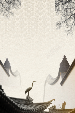 纹理底纹中国风中式地产海报背景背景
