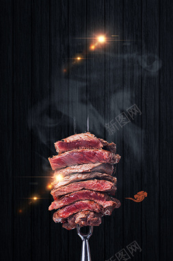 简约酷炫烤肉宣传单海报背景背景