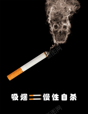 531世界无烟日骷髅与香烟公益广告背景背景