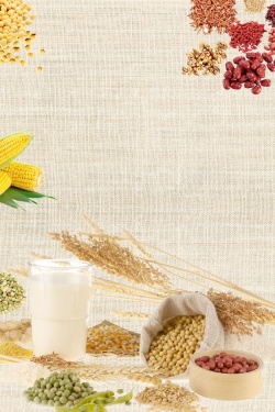 中粮小麦粉海报五谷杂粮健康养生背景模板高清图片