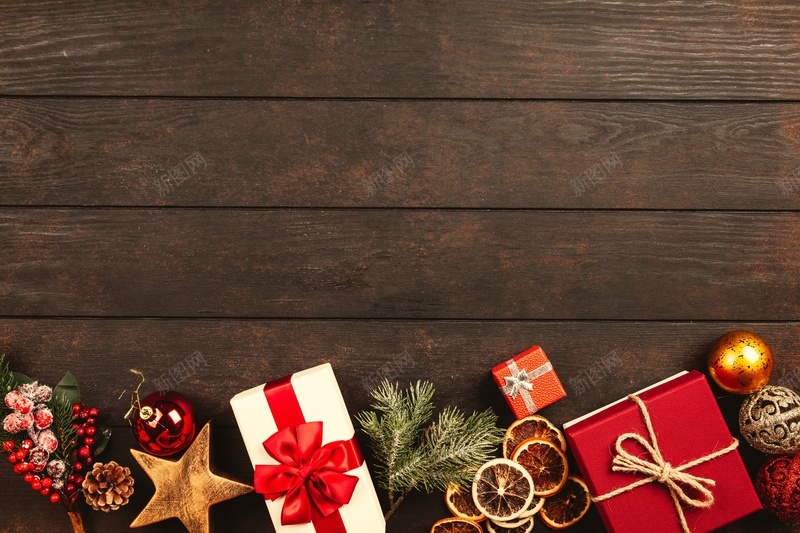 木板上的圣诞礼物jpg设计背景_88icon https://88icon.com 圣诞 木板 礼物 褐色