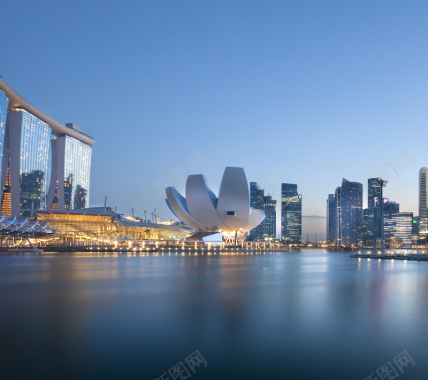 新加坡滨海湾背景