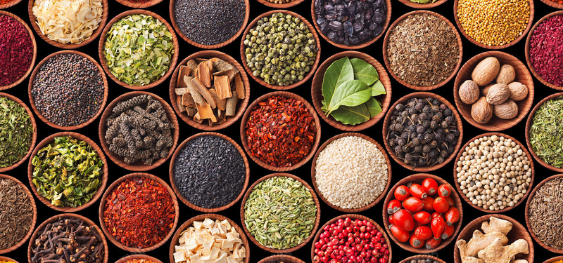 静物背景图jpg_88icon https://88icon.com 干货 摄影 木碗 植物 海报banner 草本 风景 食材 香料