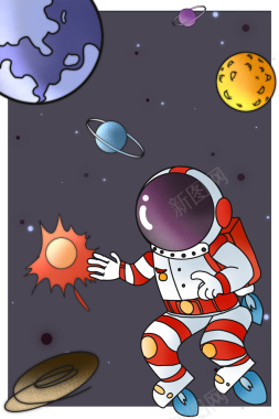 科幻科技宇宙探索宇航员背景图背景