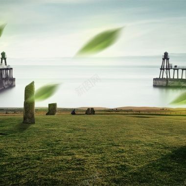 商务男士鞋类风景直通车背景