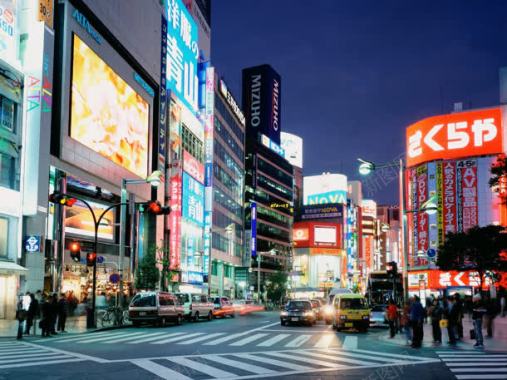 繁华都市夜景海报背景背景