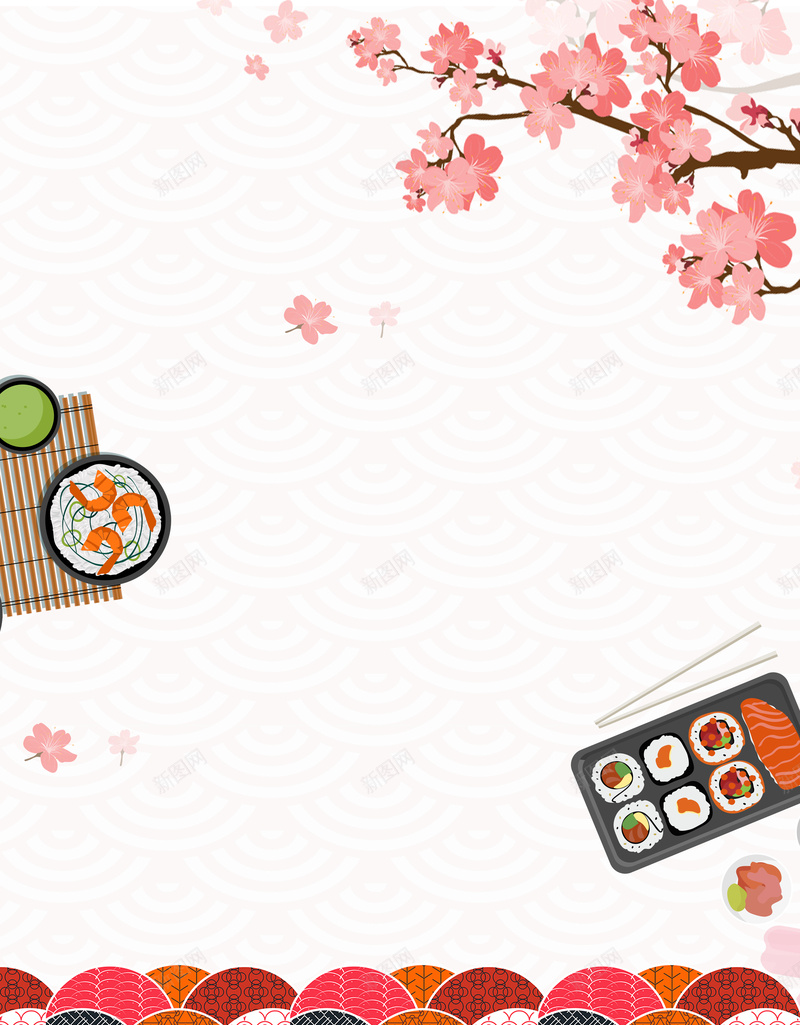 美食卡通手绘餐厅PSD分层背景psd设计背景_88icon https://88icon.com PSD分层 优惠 促销 卡通 寿司 手绘 新品上市 日料 海报 美食 花 餐厅 饭店