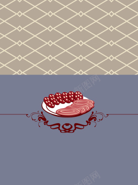 红肠欧式西餐厅美食菜谱矢量背景背景