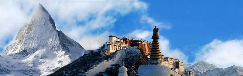 西藏自驾游旅游广告背景