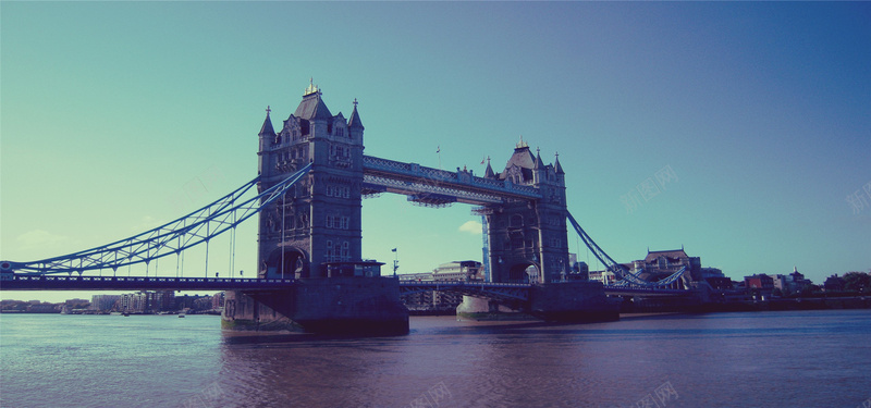 伦敦塔桥背景图摄影图片