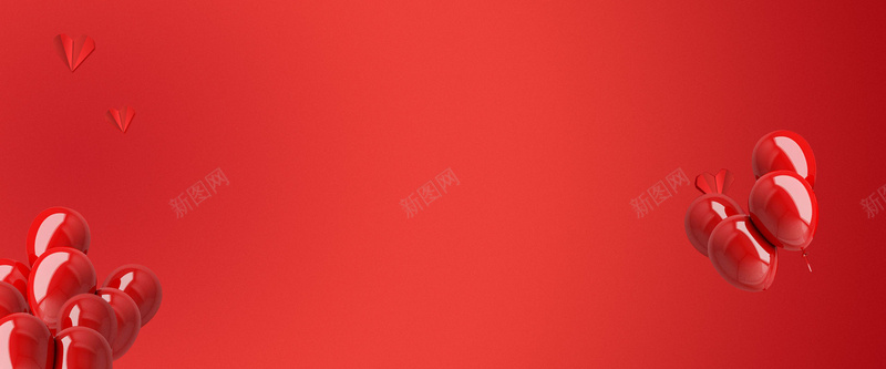 红色气球心形装饰背景jpg设计背景_88icon https://88icon.com banner 心形装饰 海报背景素材 渐变 简约 红色 红色气球 美妆