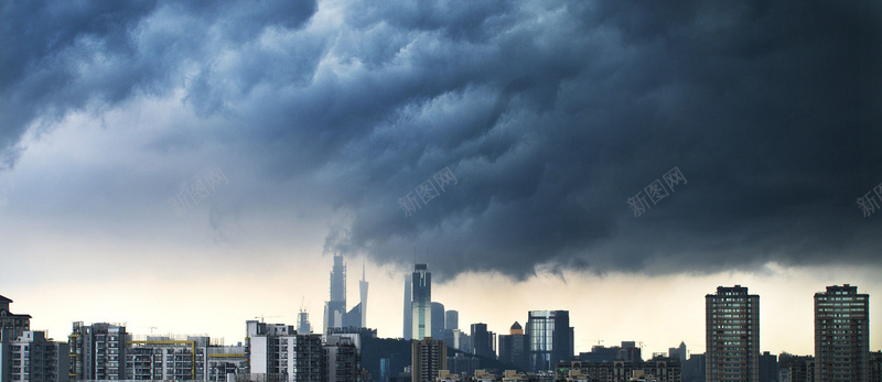 雾霾城市背景摄影图片