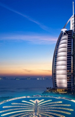 迪拜旅游风景迷情浪漫迪拜旅游海报高清图片
