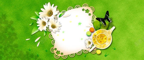 花茶清新茉莉花背景bannerjpg设计背景_88icon https://88icon.com banner 清新 背景 花茶 茉莉花 草坪