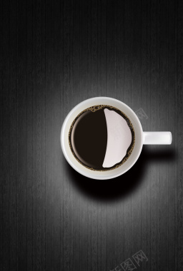 黑色典雅文艺咖啡杯背景