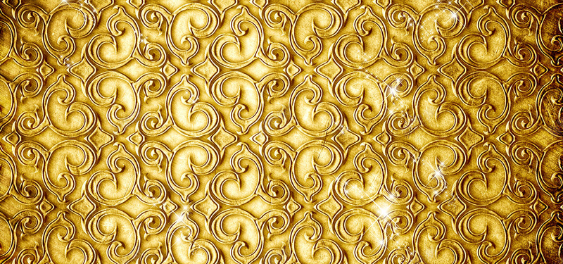 金色欧式花纹背景背景